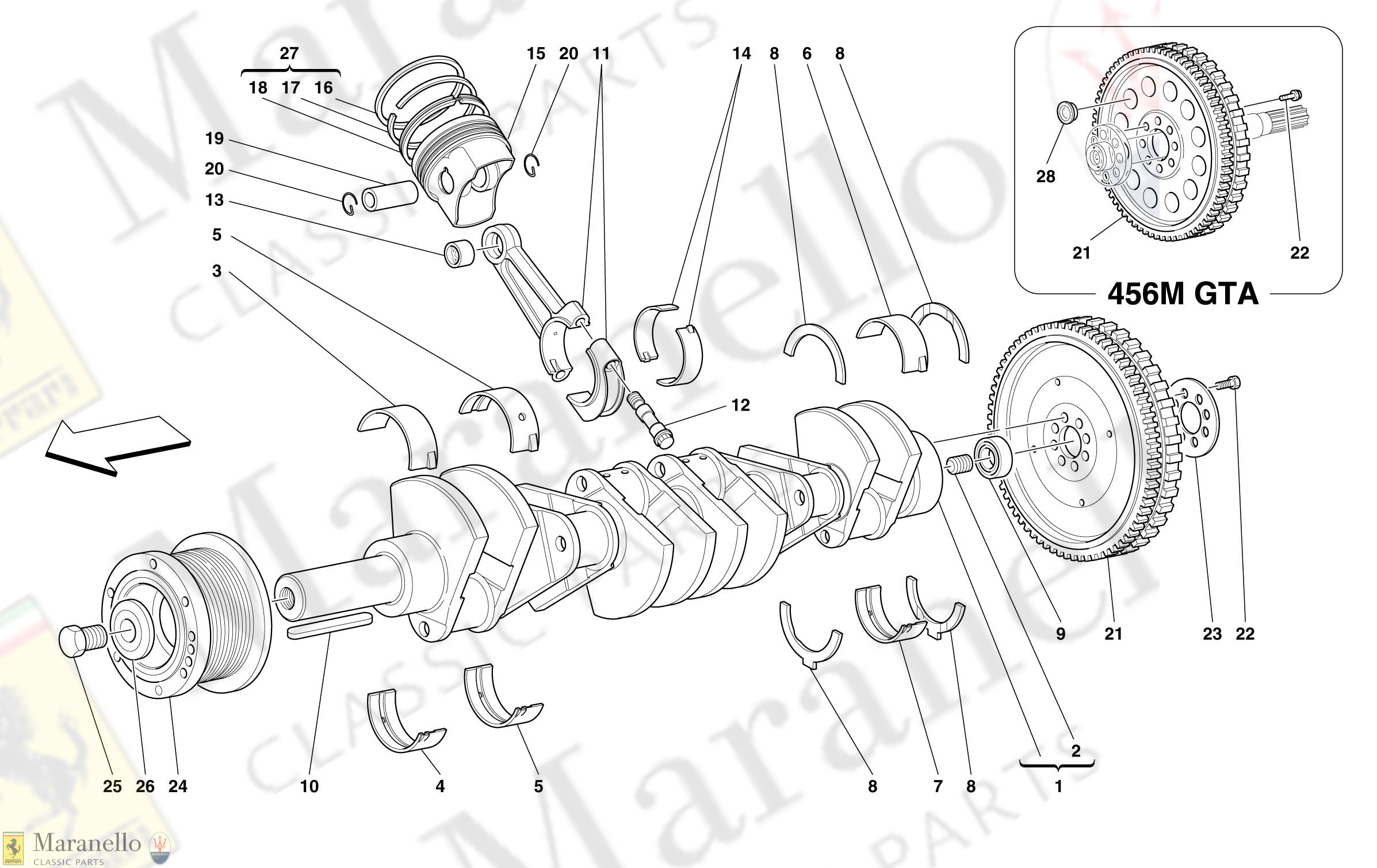 003 - Driving Shaft - Connecting Rods And Pistons