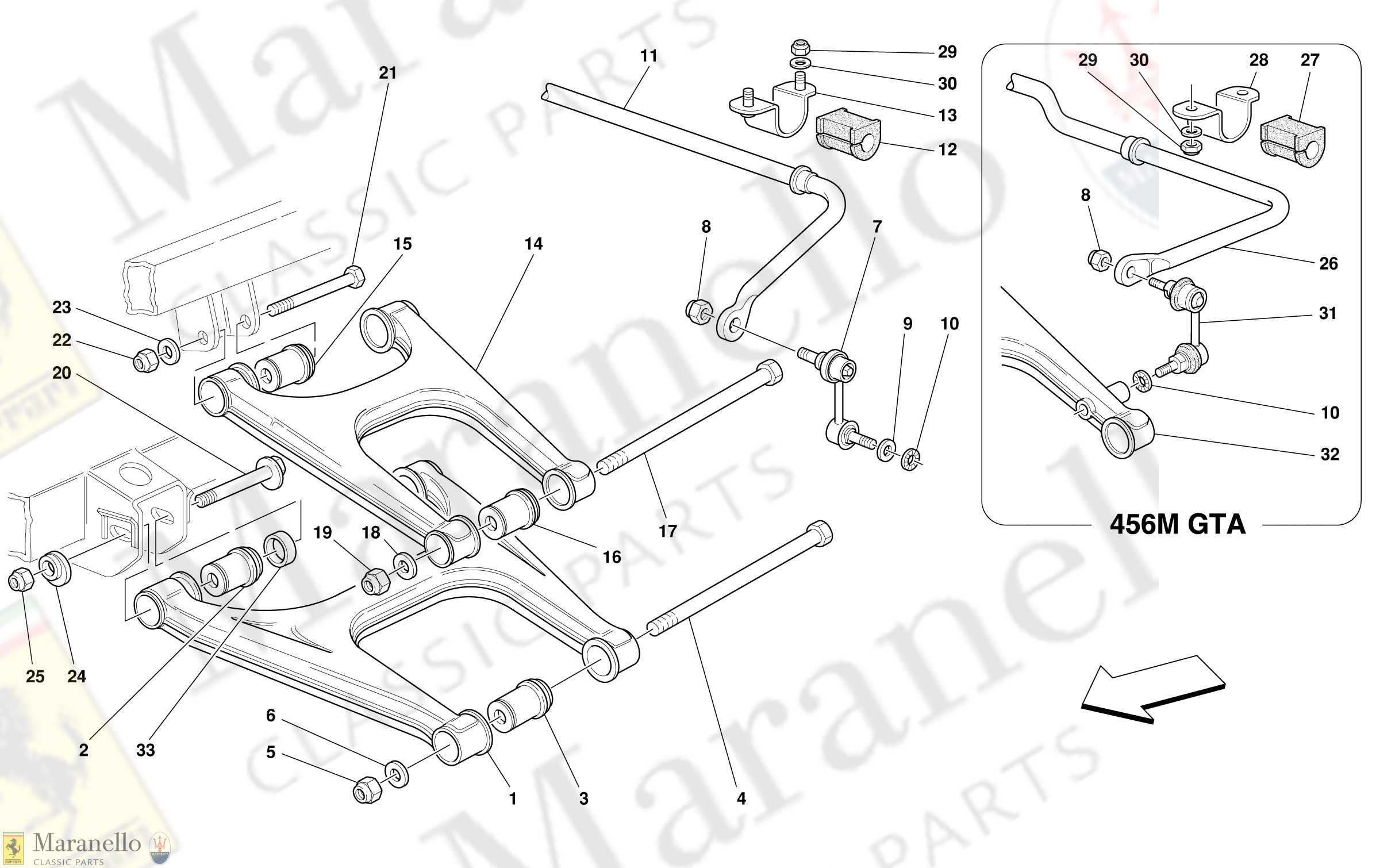 063 - Rear Suspension - Wishbones And Stabilizer Bar