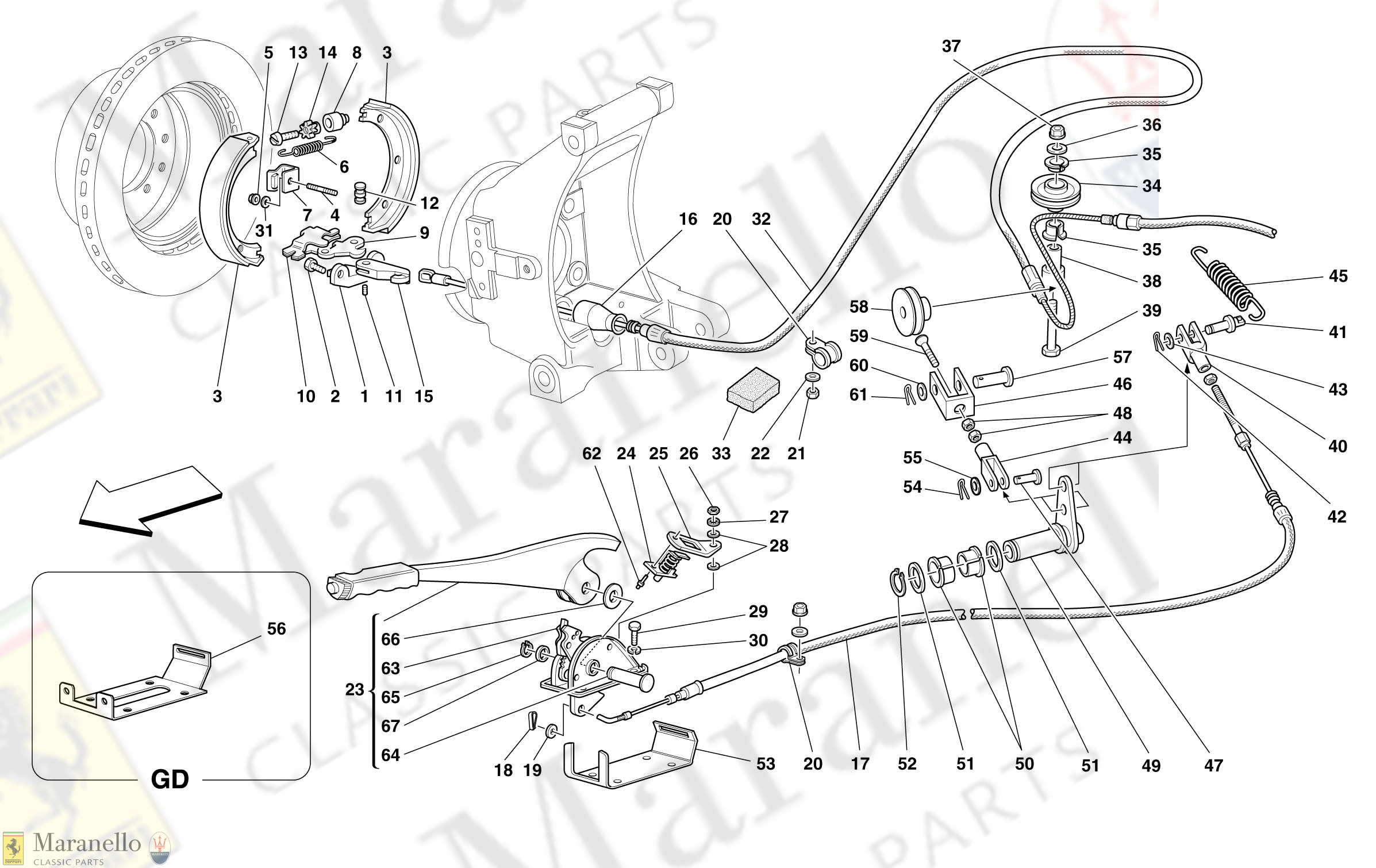 053 - Hand-Brake Control -Valid For 456M Gta-