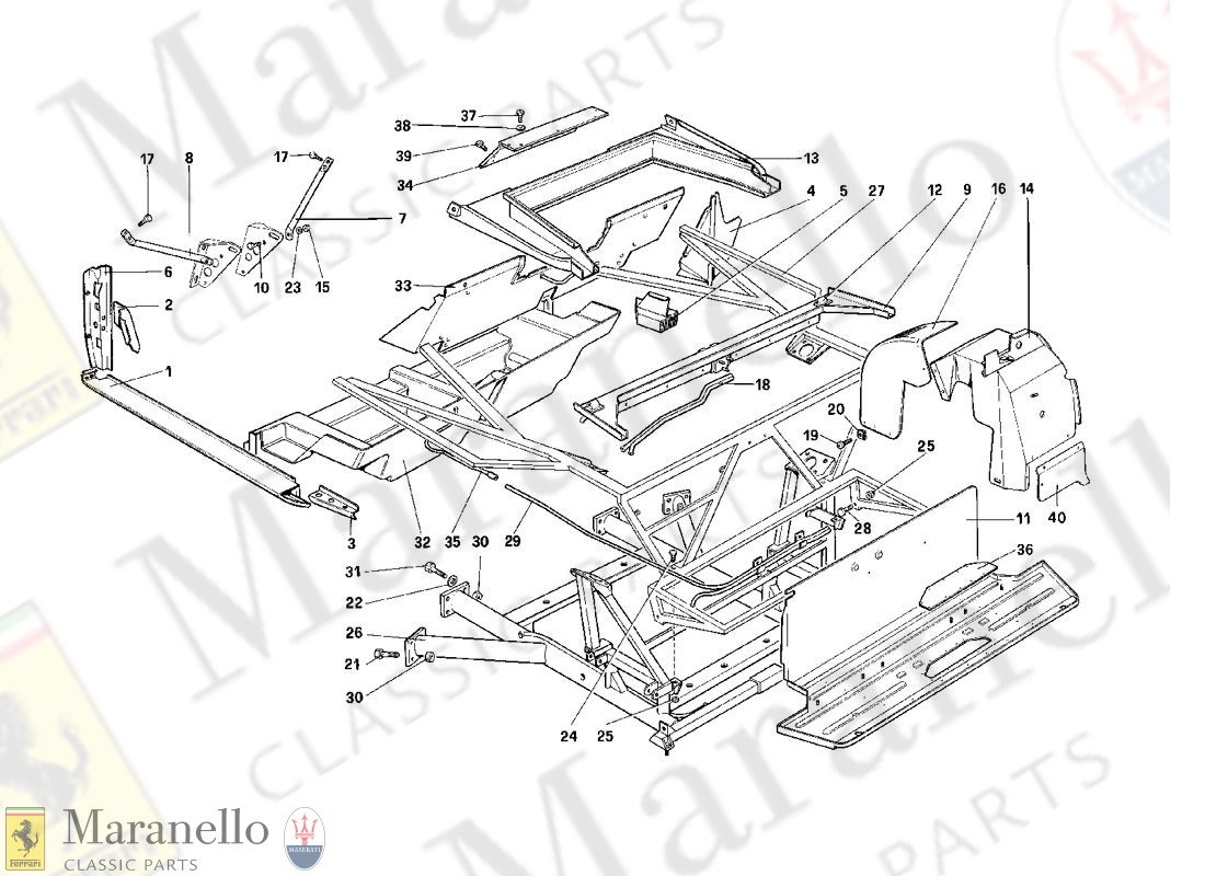 105 - Body Shell - Inner Elements - Cabriolet