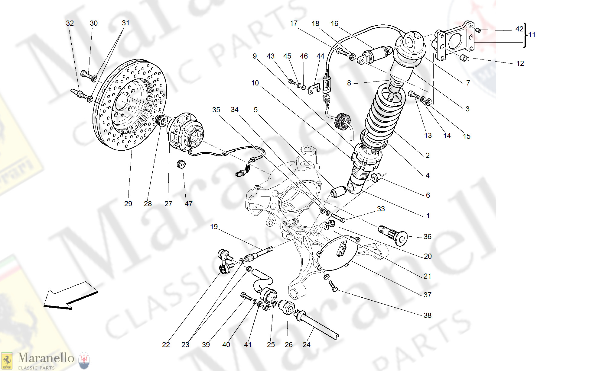 049 - Front Suspension - Shock Absorber And Brake Disc