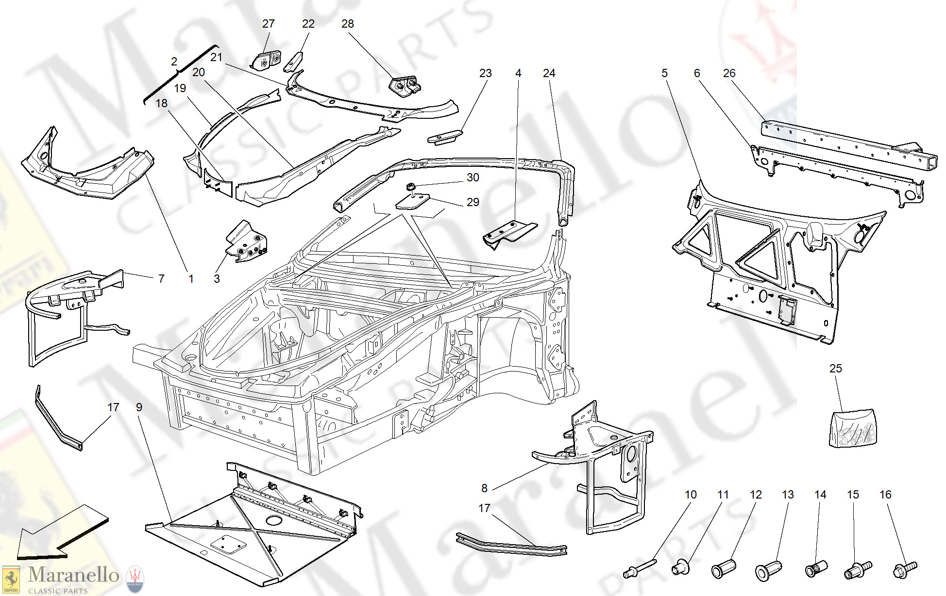 101 - Frame - Complete Front Part Structures And Plates