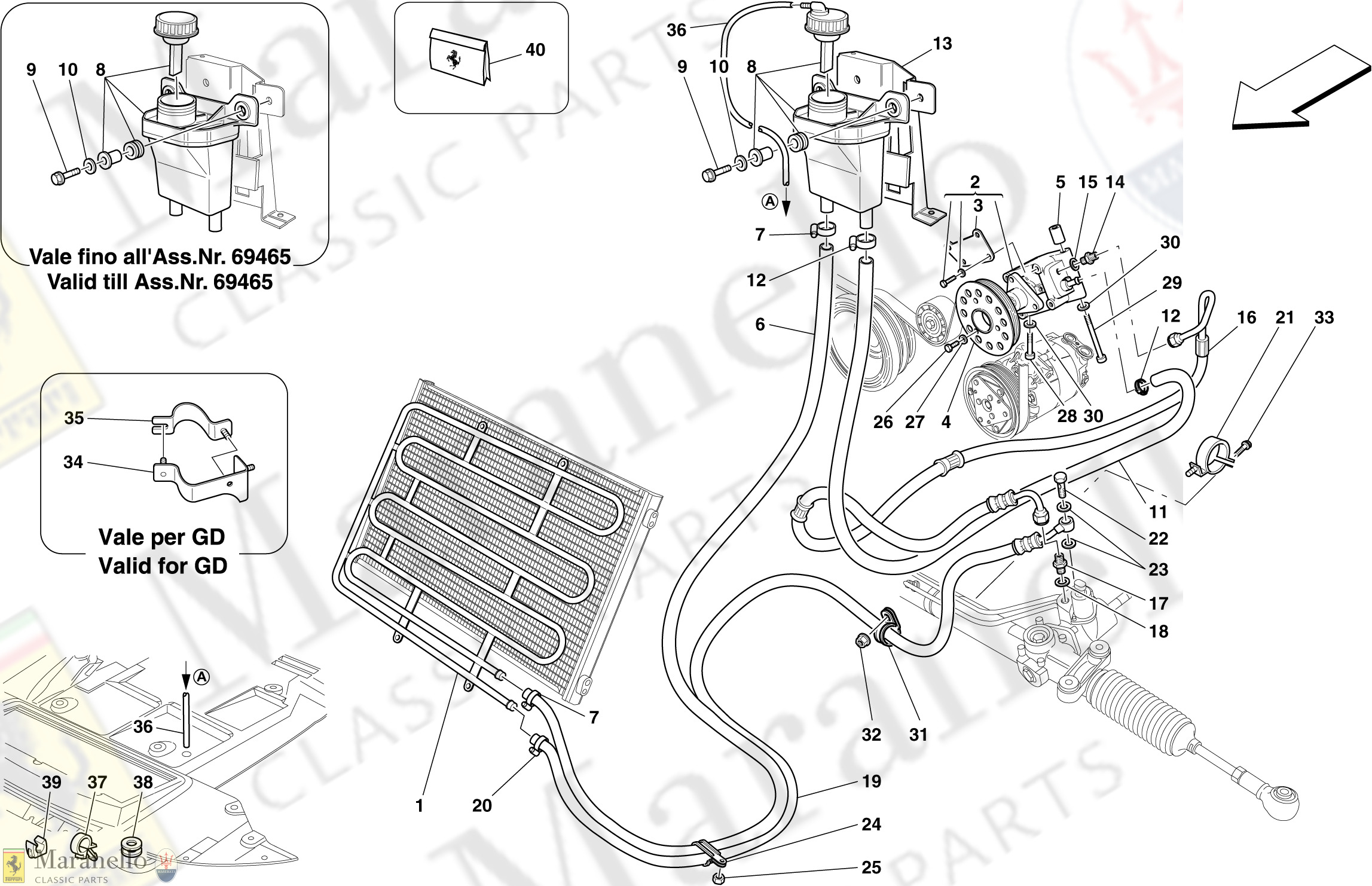 045 - Hydraulic Fluid Reservoir, Pump And Coil For Power Steering System