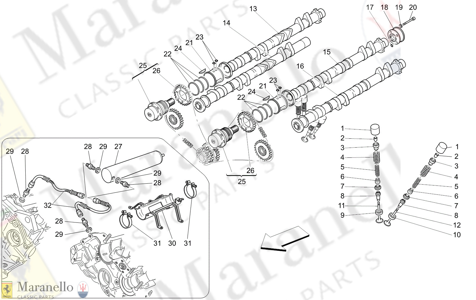 M1.22 - 11 - M122 - 11 Timing - Shafts And Valves