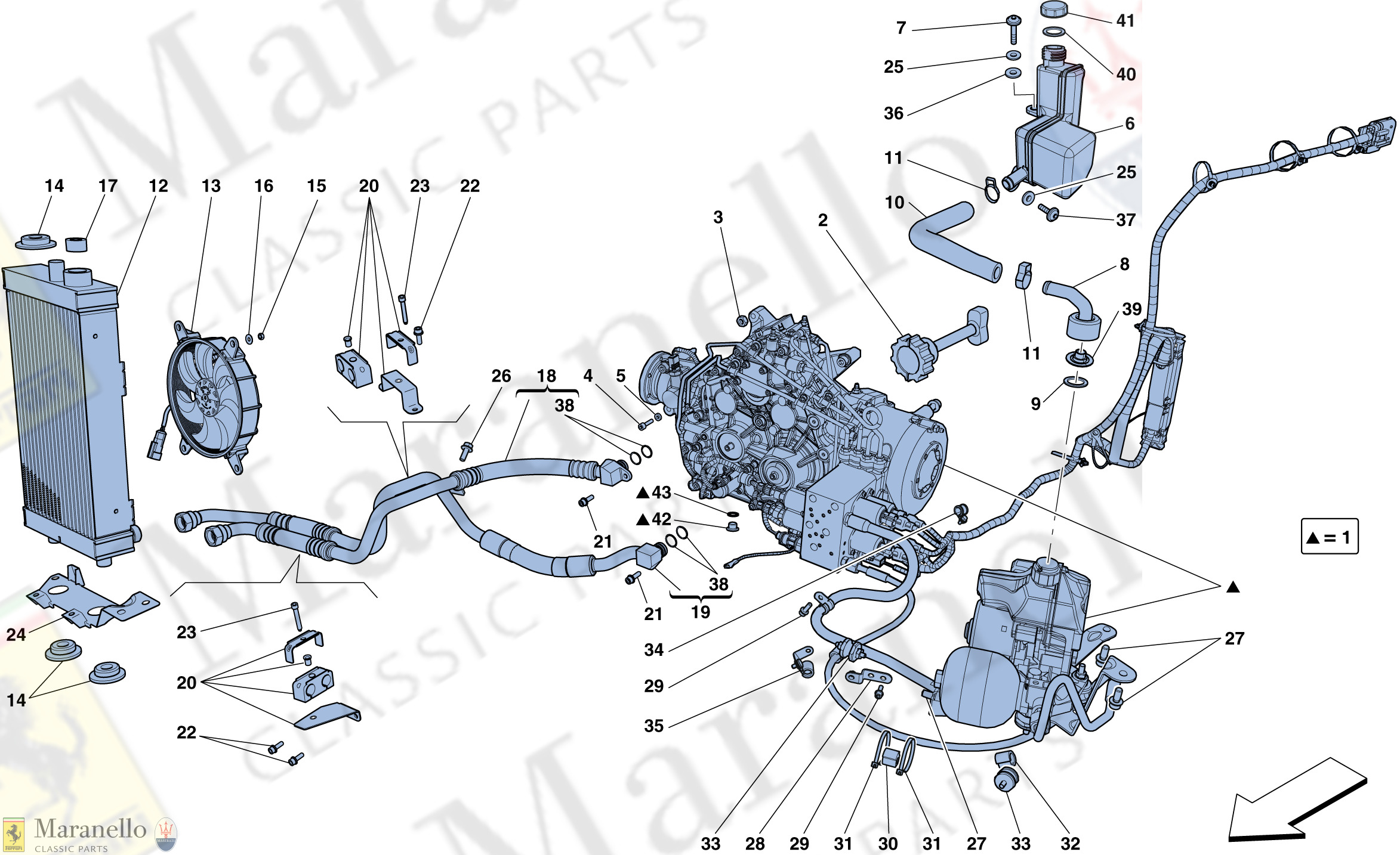 026 Ptu System Parts Diagram For Ferrari Ff Maranello Classic Parts