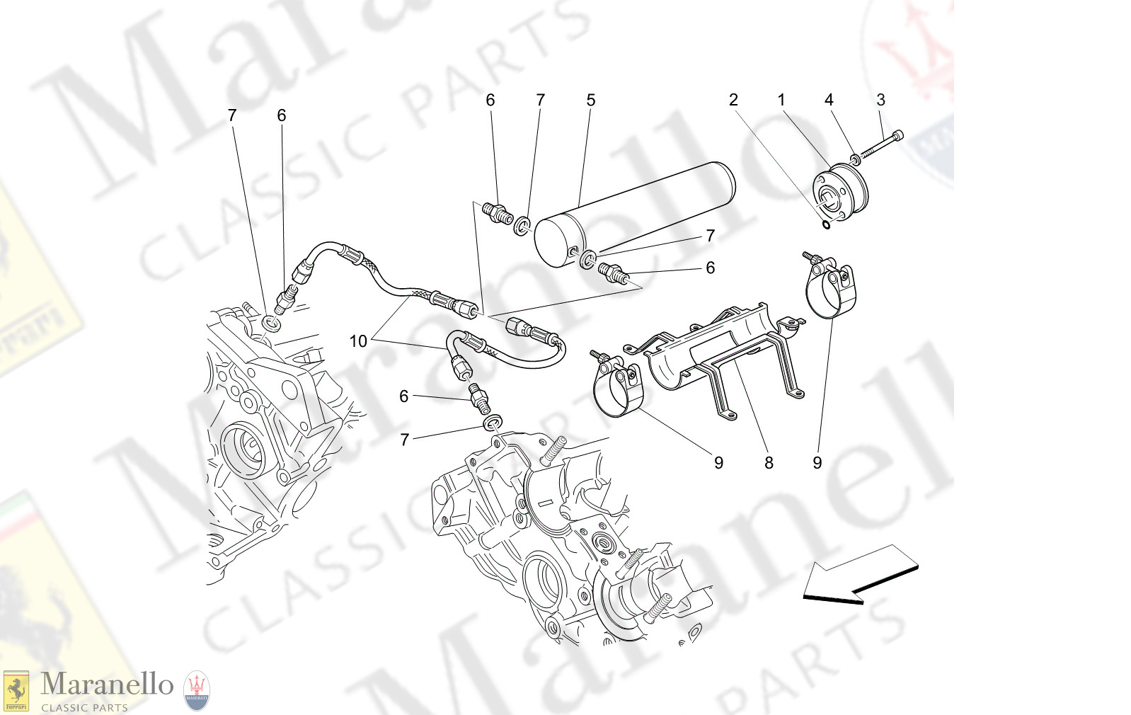 08.60 - 11 - 0860 - 11 Main Wiring parts diagram for Maserati