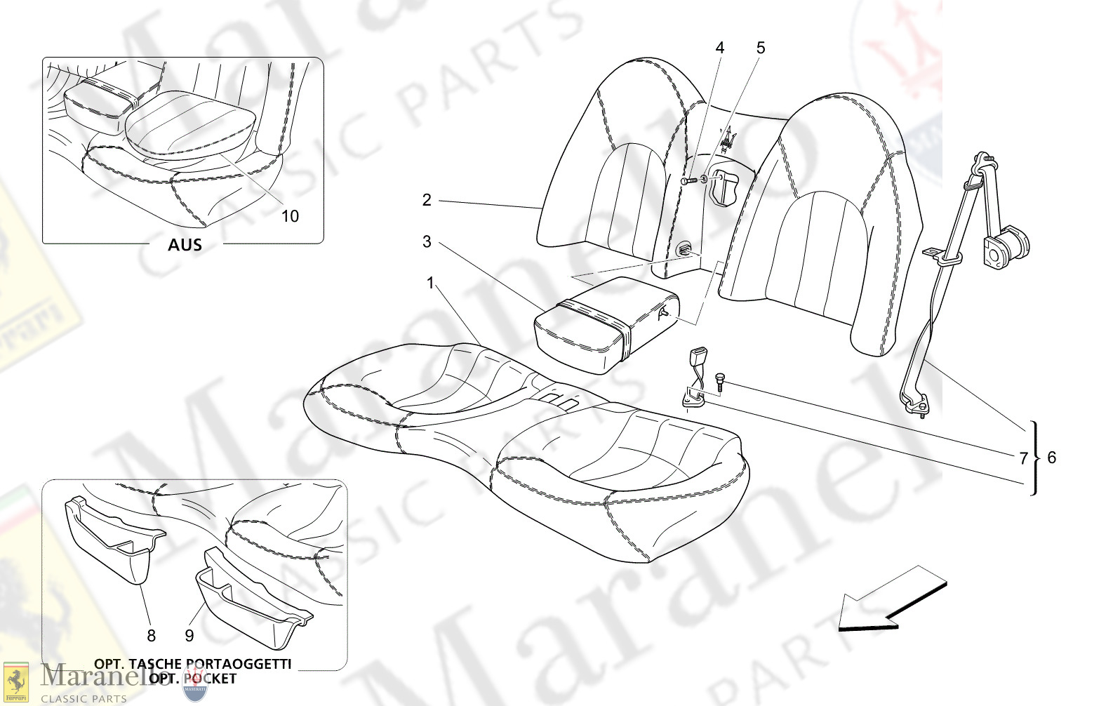 C9.42 - 13 - C942 - 13 Rear Seats: Trim Panels