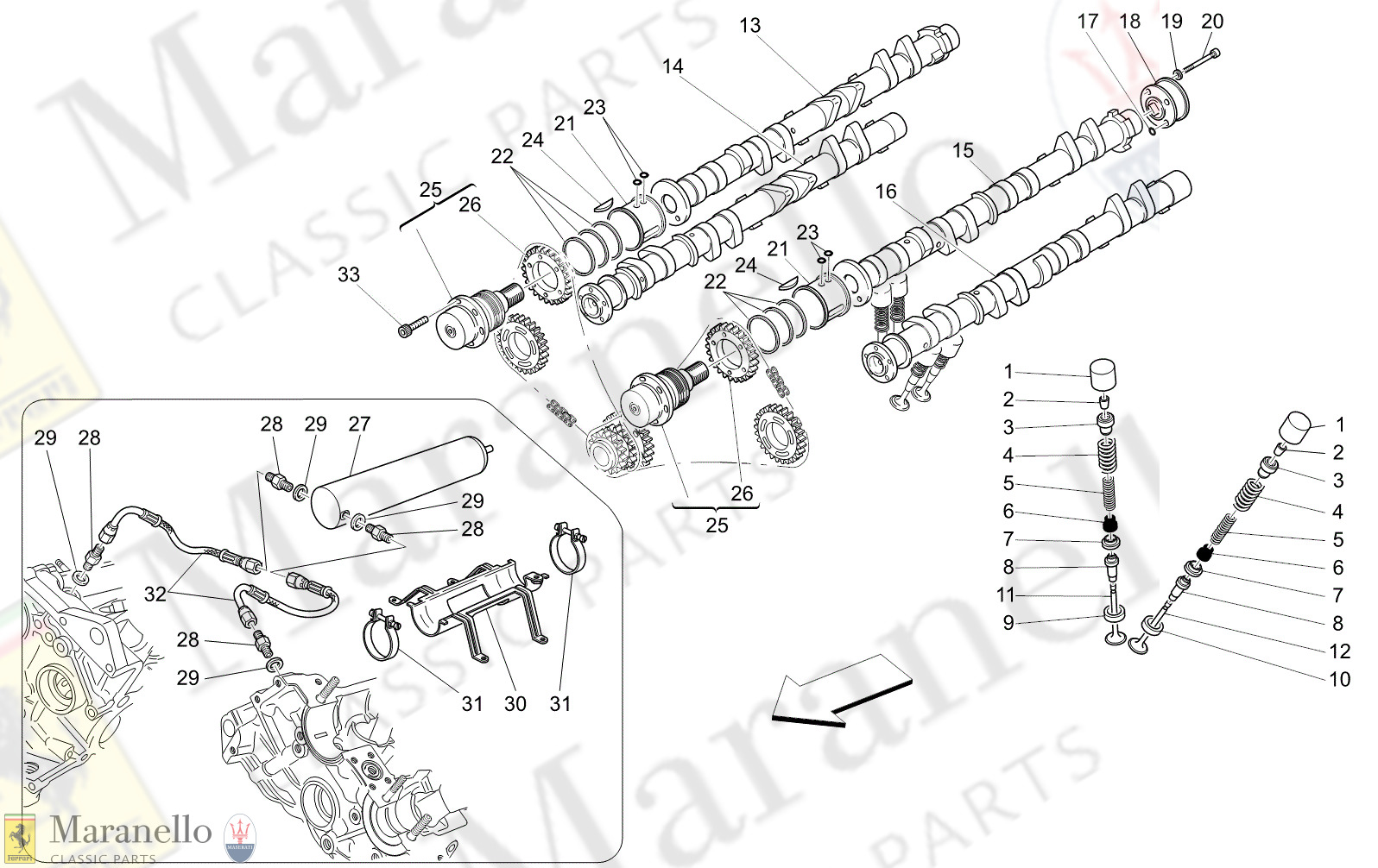 M1.22 - 12 - M122 - 12 Timing - Shafts And Valves