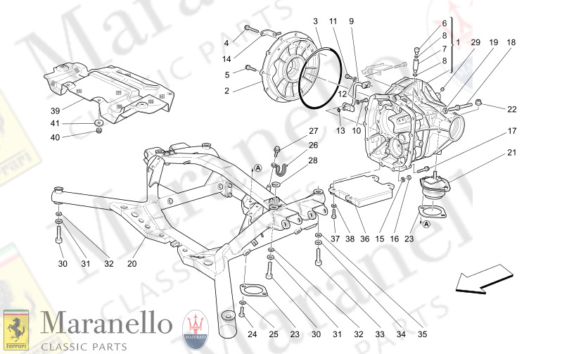 M3.22 - 1 DIFFERENTIAL BOX AND REAR UNDERBODY