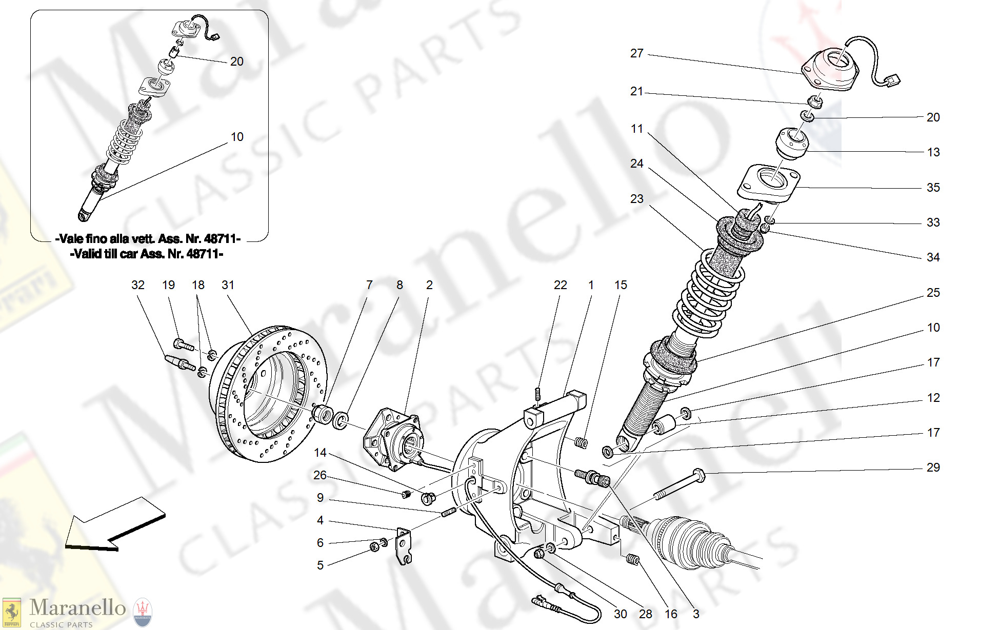 055 - Rear Suspension - Shock Absorber And Brake Disc