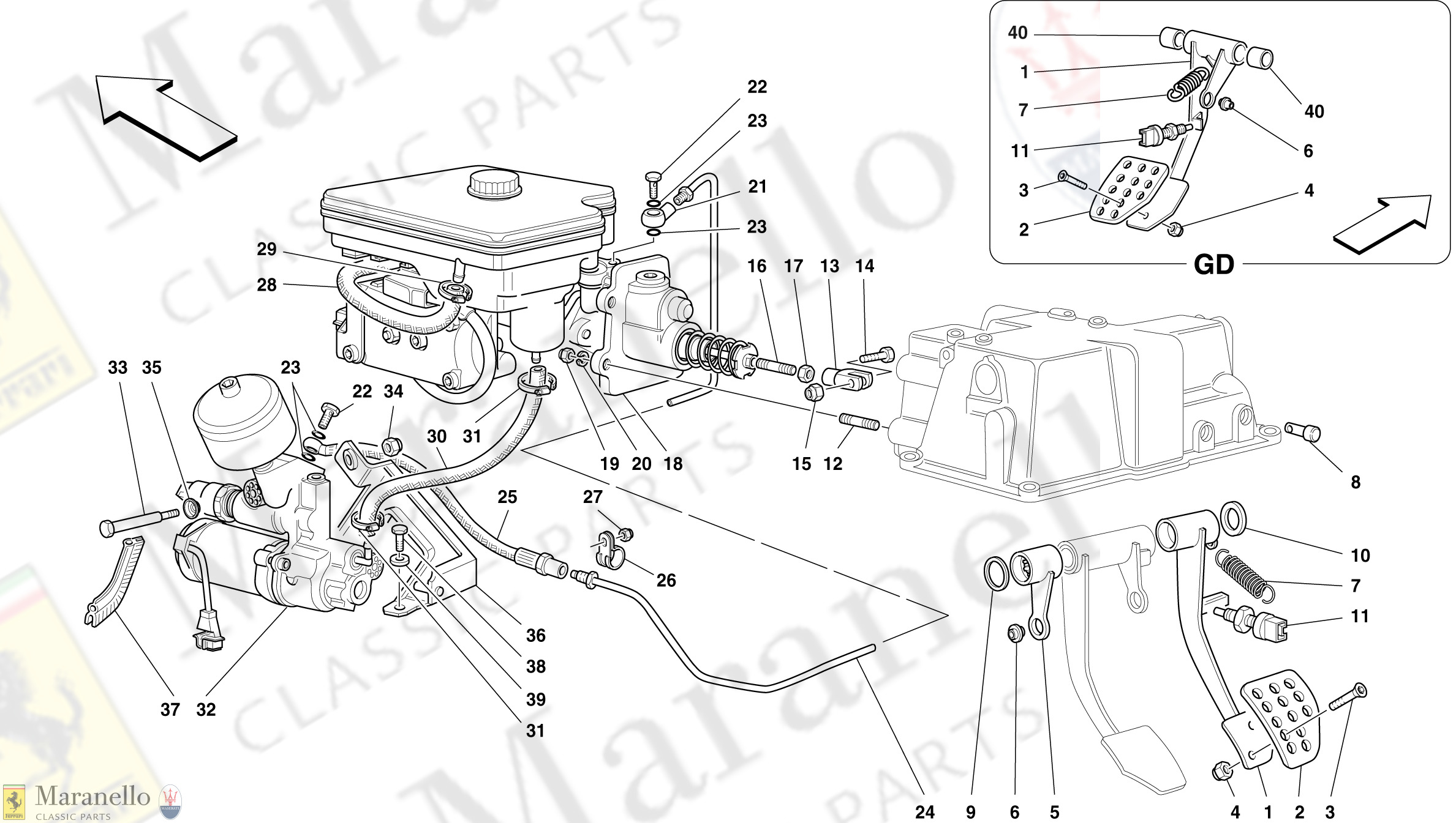 037 - Brake Hydraulic System -Not For Abs Bosch And 355 F1 Cars-