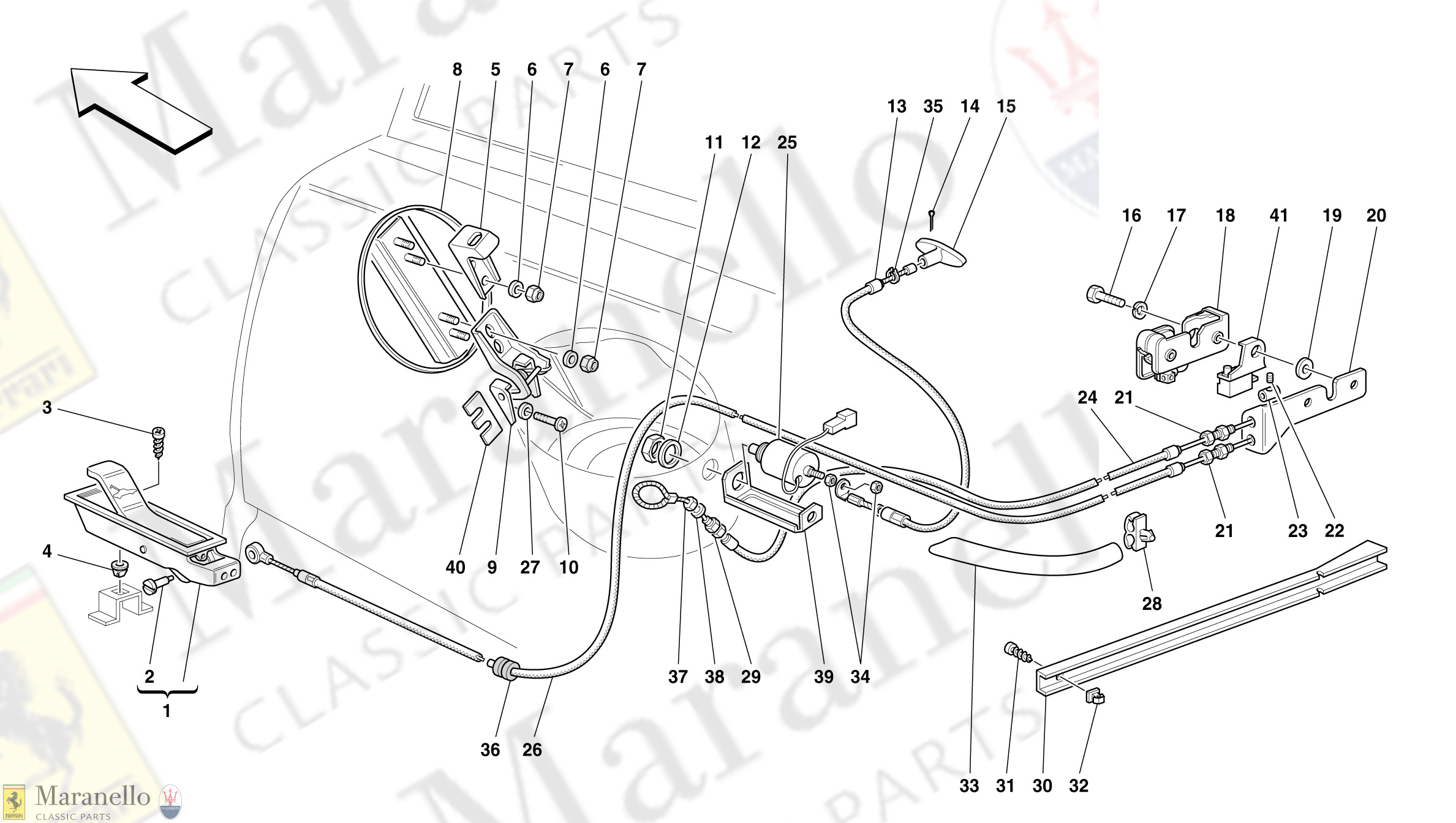 120 - Opening Devices For Rear Hood And Gas Door