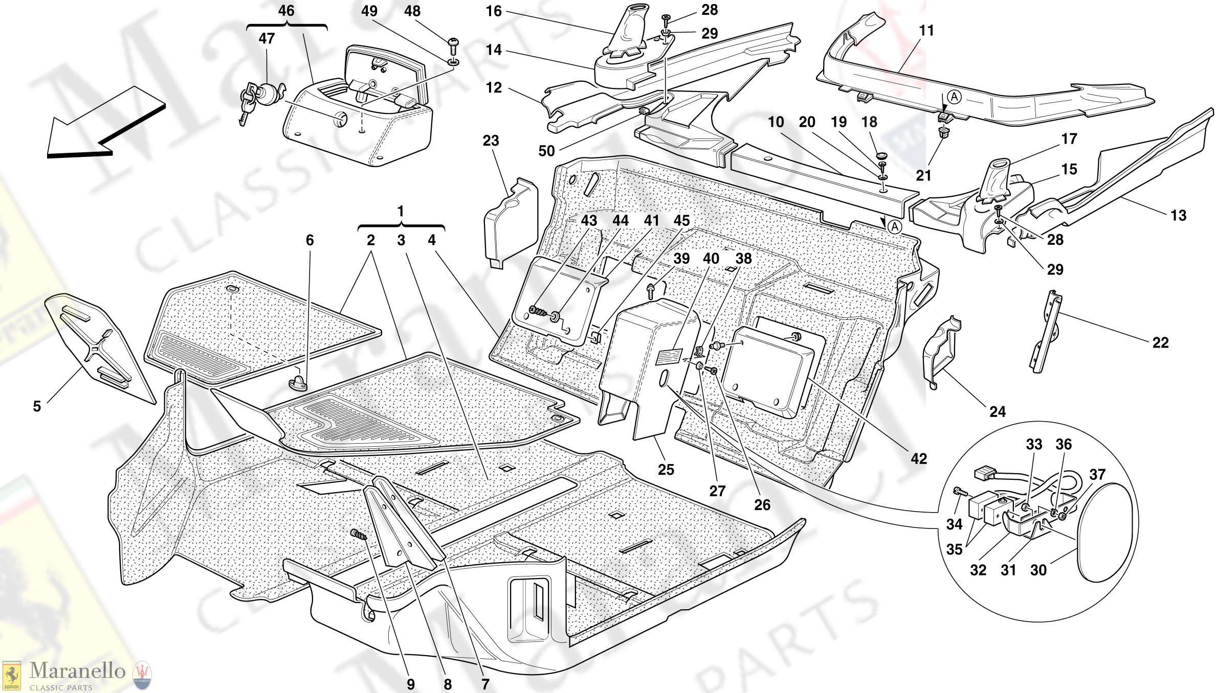 111 - Passengers Compartment Carpets -Valid For Spider-