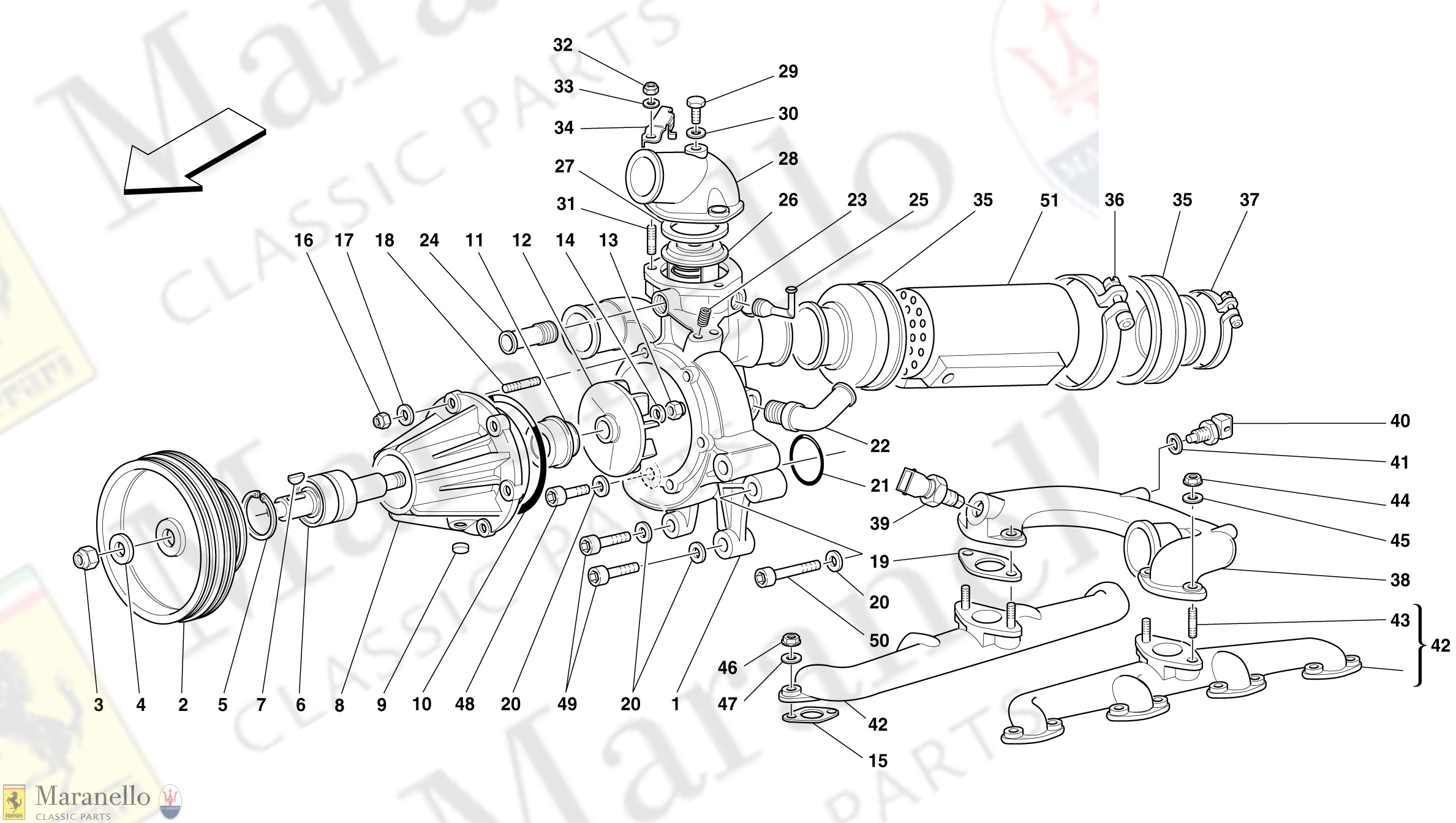 022 - Water Pump And Oil/Water Heat Exchanger