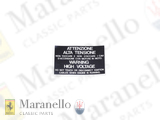 High Voltage Warning Label
