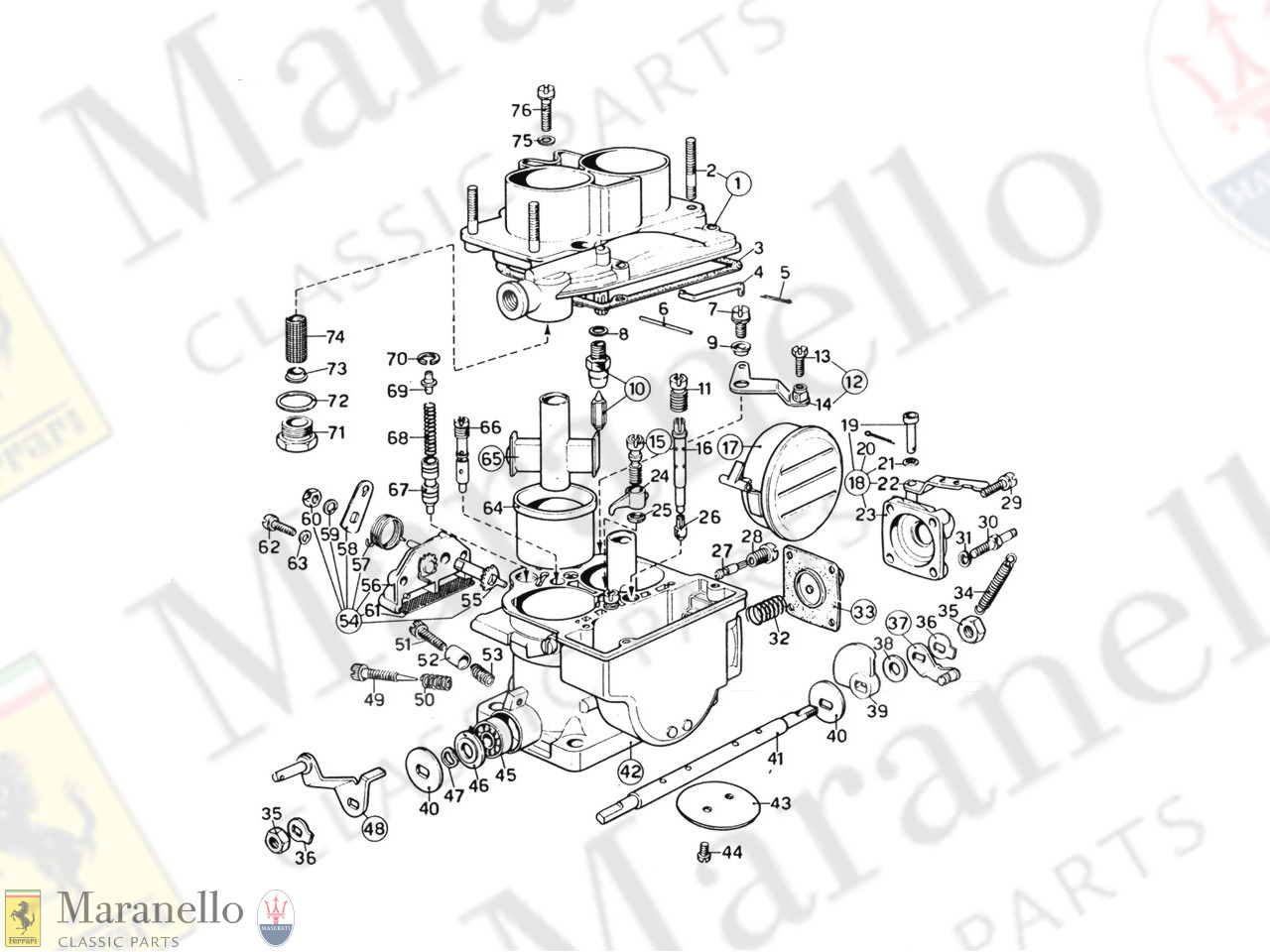 4x 34 DCNF Weber Vergaser Revisions Profi-Kit Ferrari 208