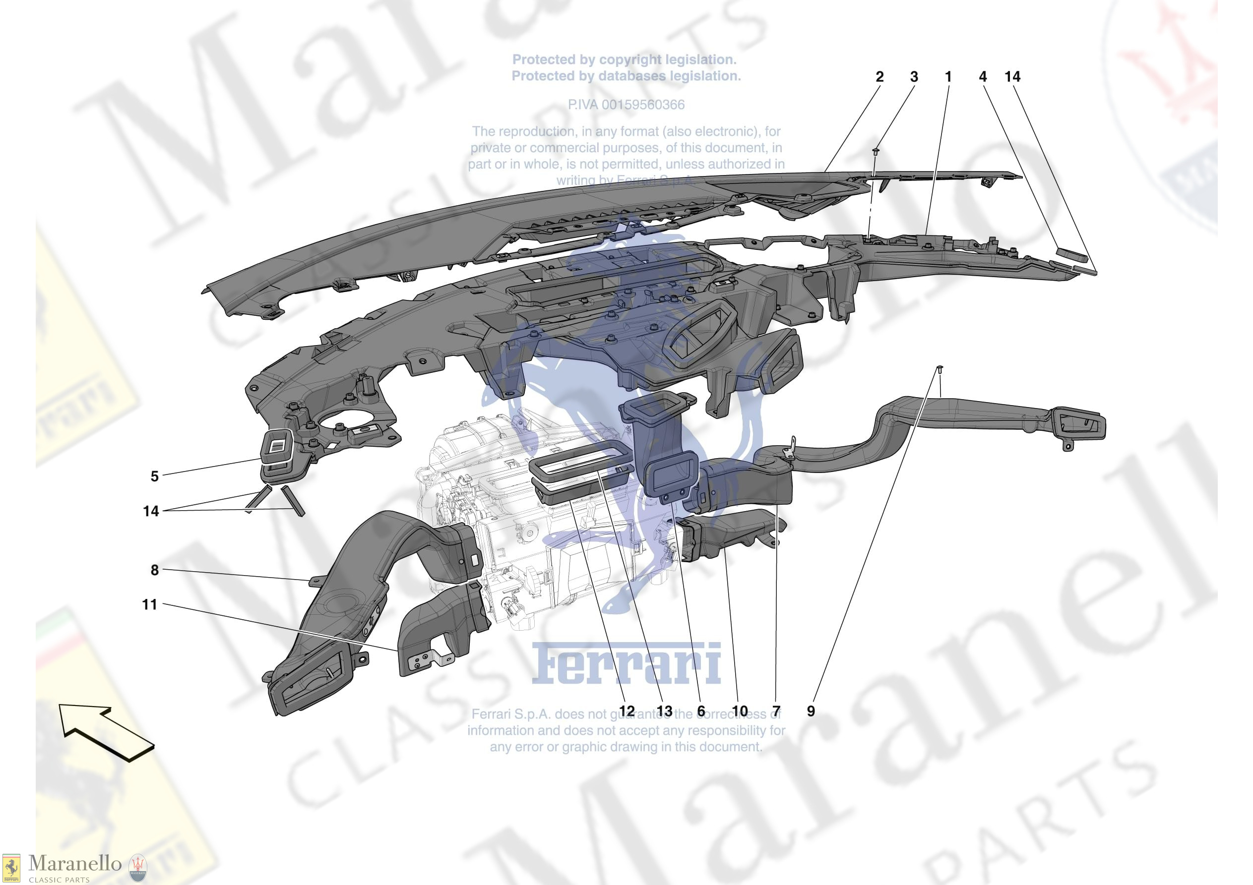 0154 - [VEHICLE TRIM] - E.47.06 - DASHBOARD - DUCTS -Applicable for RHD-