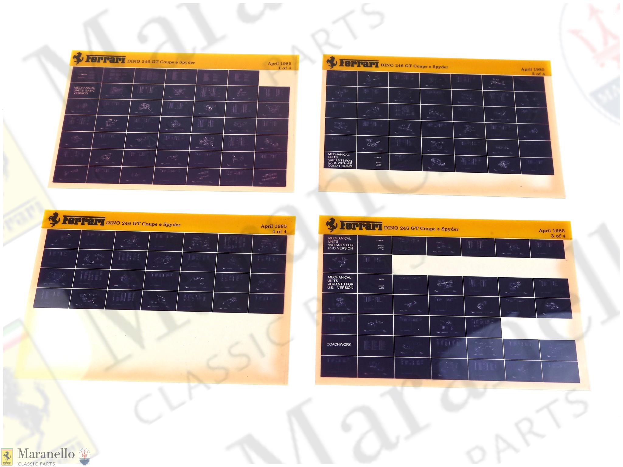 Ferrari part 95990220/A Microfiche 246 GT/S Parts Catalogue