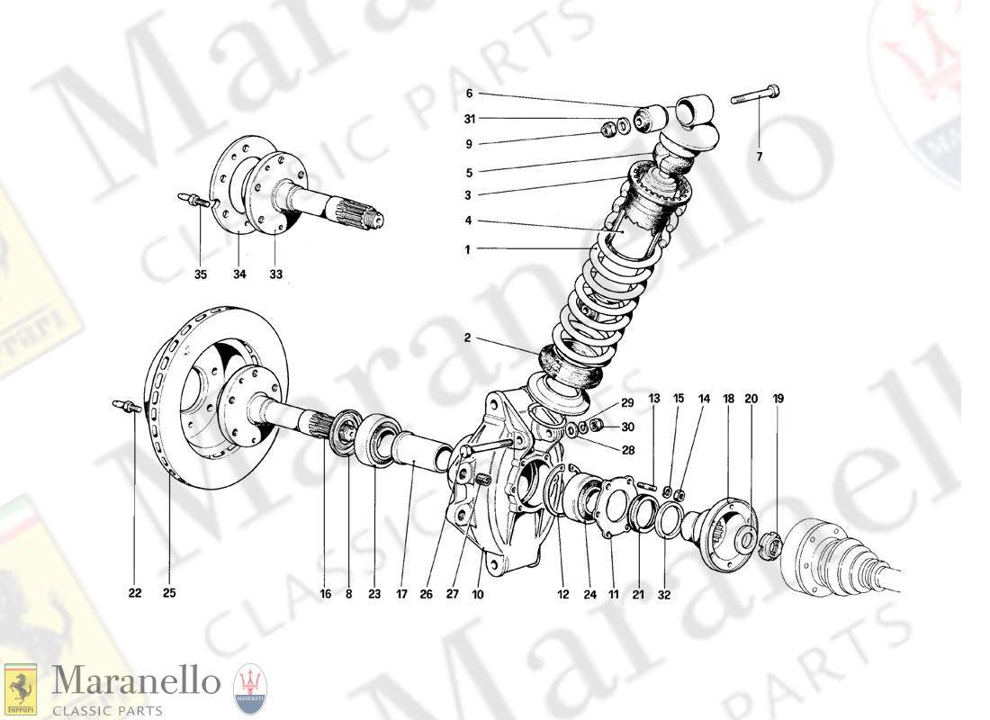 034 - Rear Suspension - Shock Absorber And Brake Disc