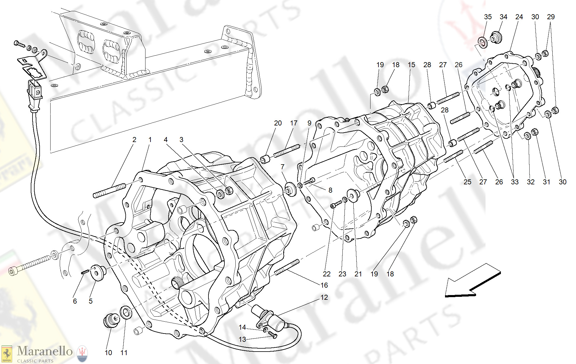 025 - Gearbox - Rear Part Gearboxes Housing And Cover