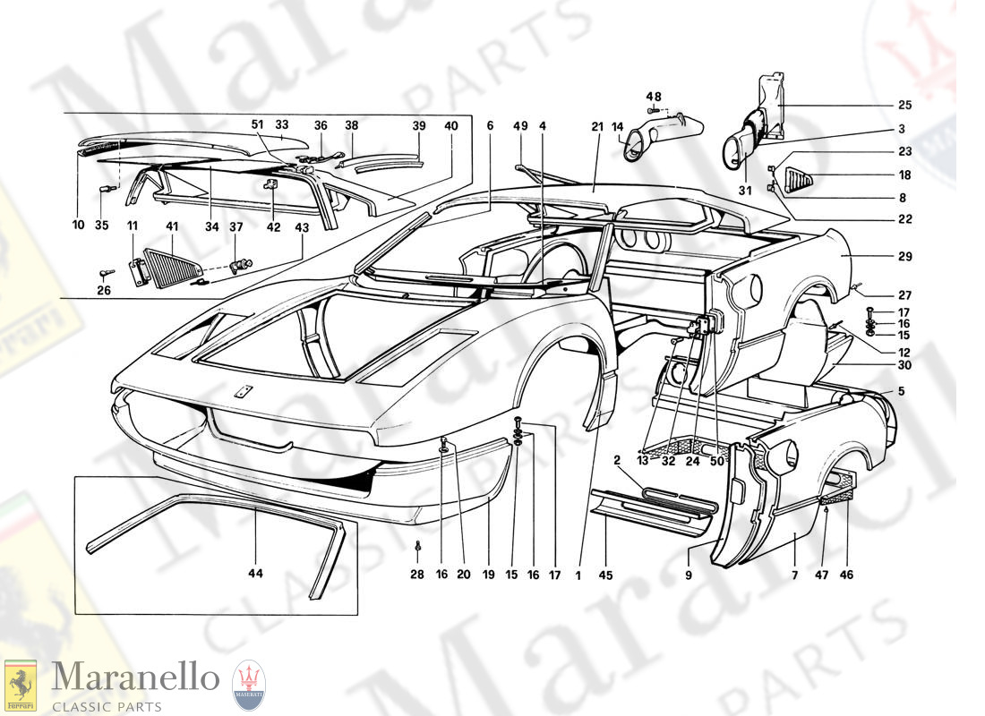 152 - Body Shell - Outer Elements (Variants For RHD - Aus Versions)